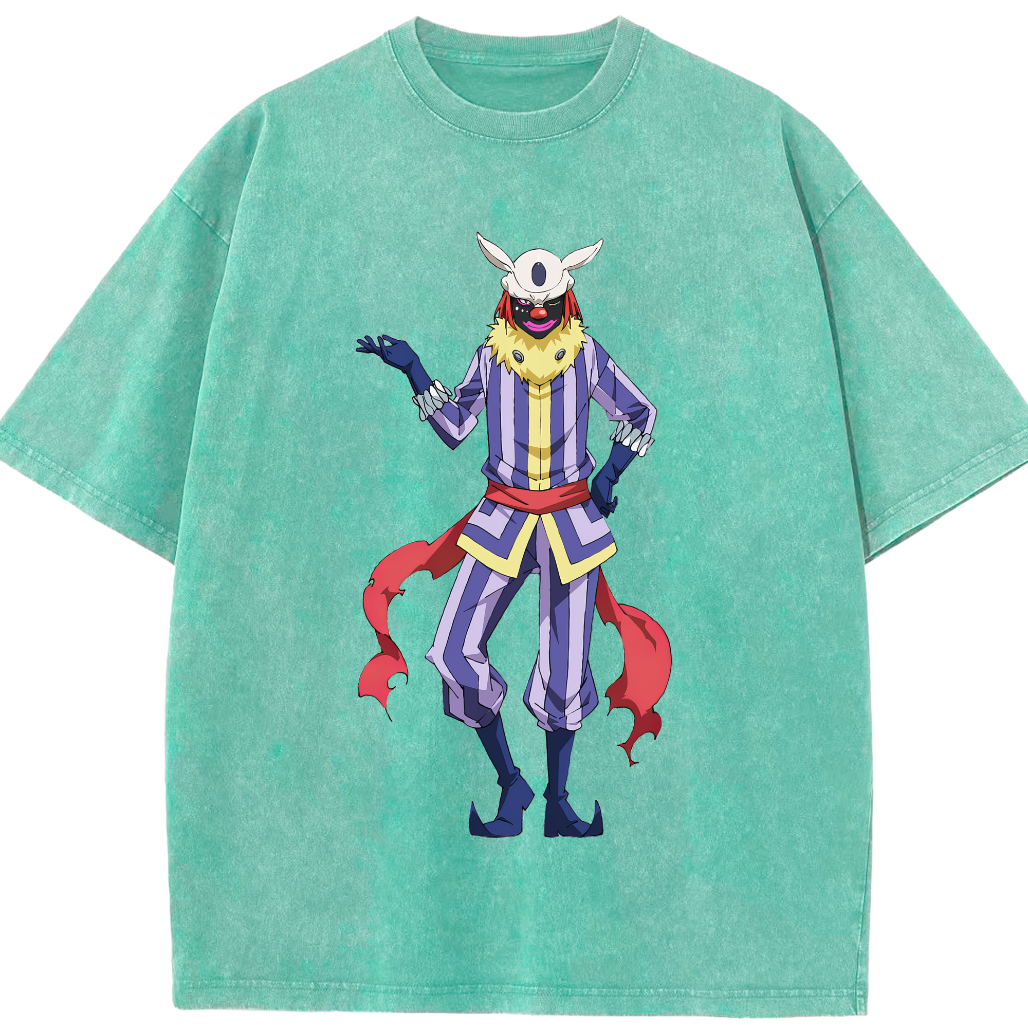 （画像用） 転スラ Regarding Reincarnated to Slime 綿100% ヴィンテージ風 半袖Tシャツ（フロントプリント）